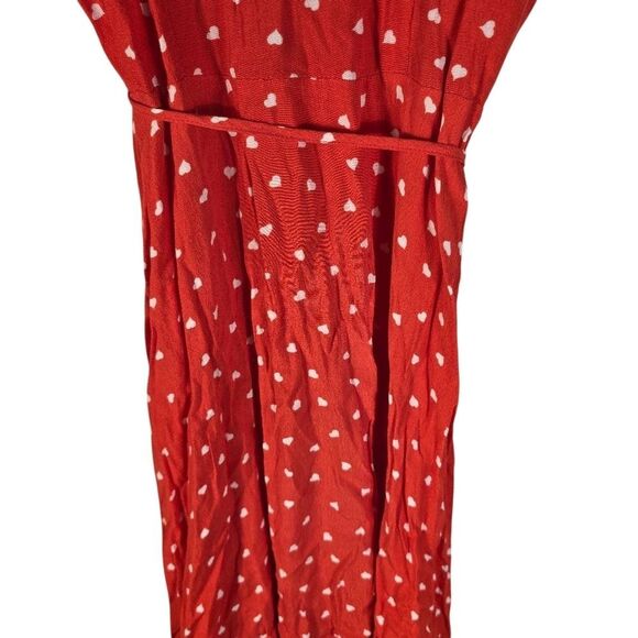 Forever 21 Red Heart Pattern Wrap Dress - Picture 4 of 7